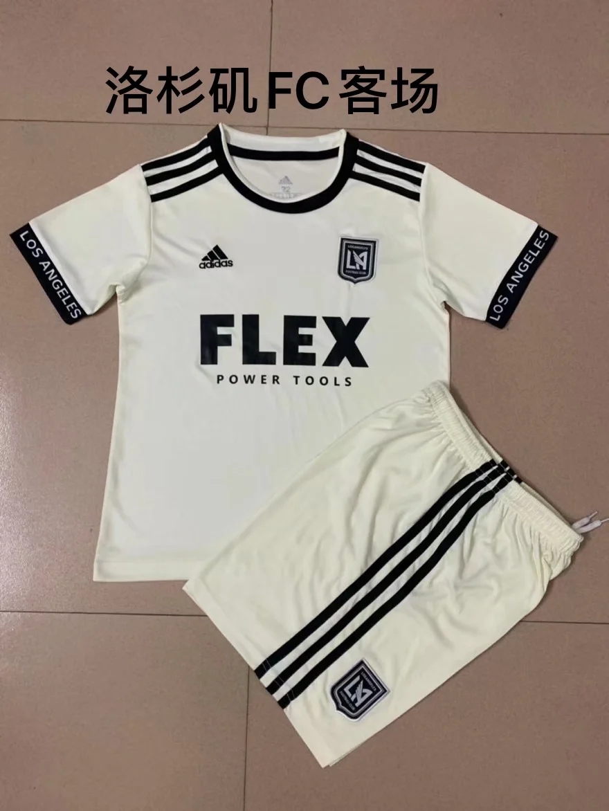 Kids-Los Angles FC 21/22 Away White Soccer Jersey